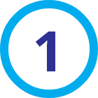 Icon of the number 1 in a circle