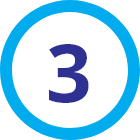 Icon of the number 3 in a circle