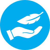  Icon of hand with feather