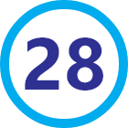  Icon of the number 28 in a circle