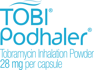 TOBI® PODHALER® (Tobramycin Inhalation Powder) 28 mg per capsule logo